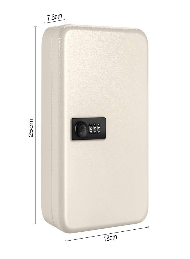 oddpod™ 48 Keys Numeric Lock Metal Wall-Mount Security Key Box & Safe Cabinet with Key Tags - White - Image 3